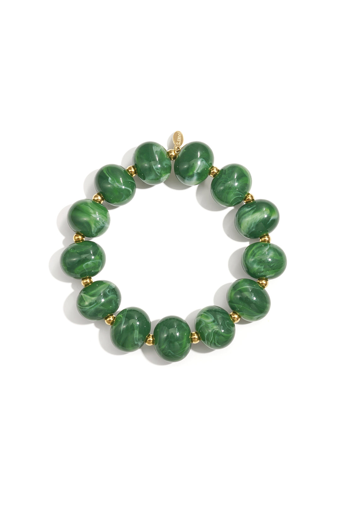 Elastieke kralenarmband met grote kralen