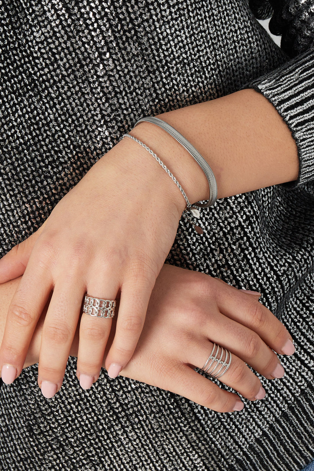 Armband plat grof - Goud kleur-6.0MM