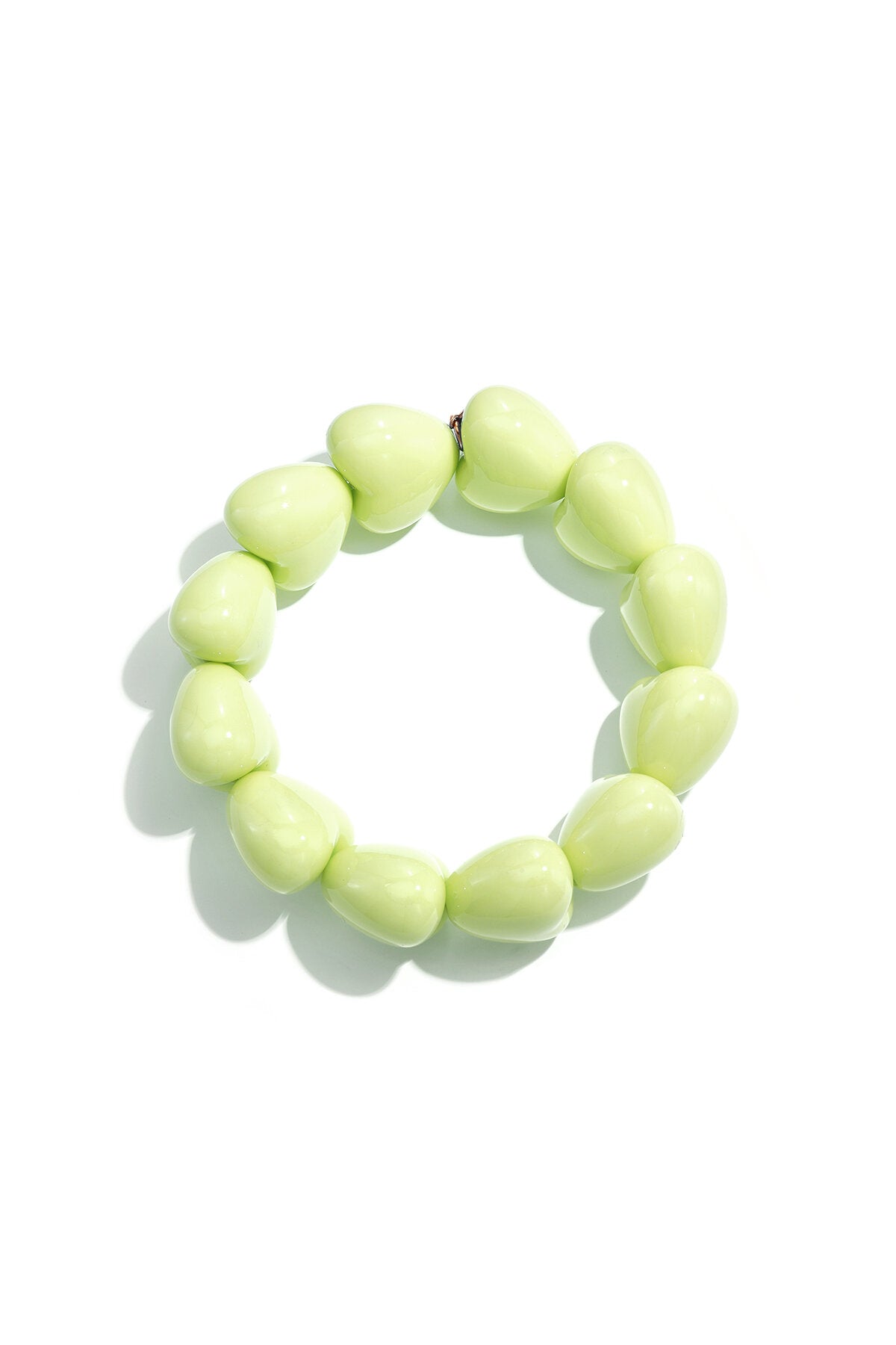 Armband met chunky harten kralen