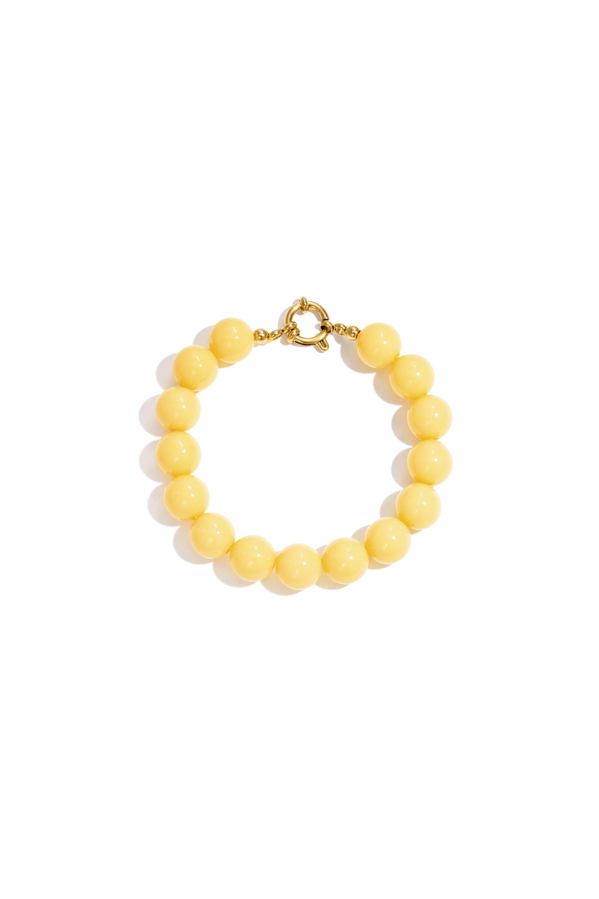 Armband met medium kralen en frontsluiting-12mm