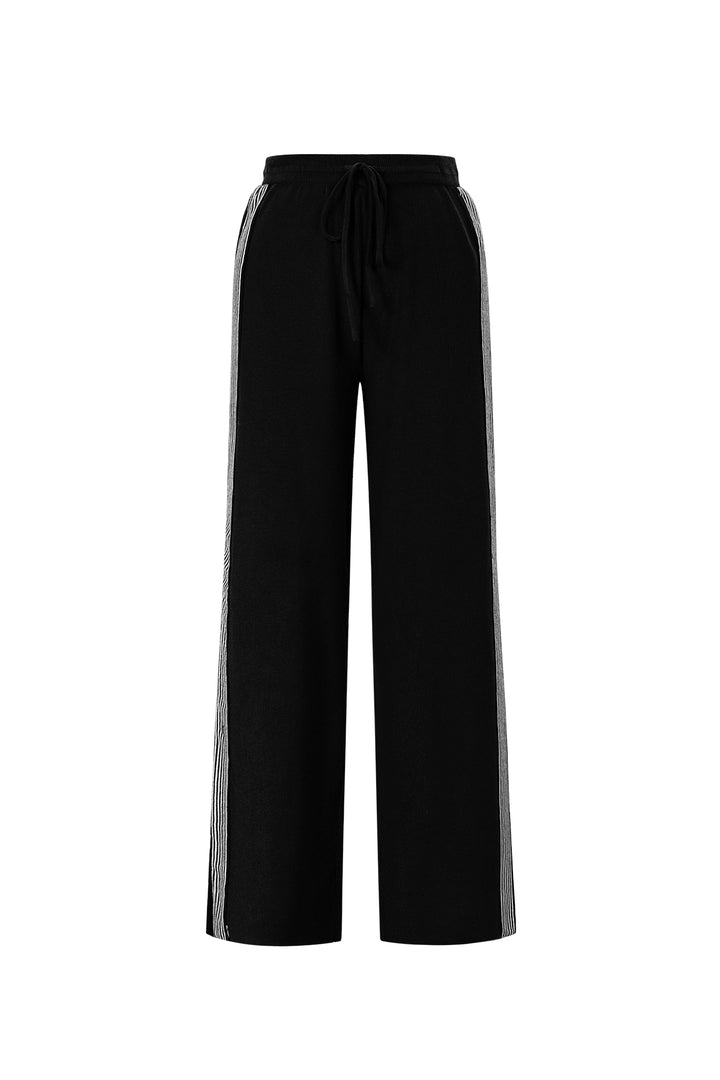 gebreide broek met strepen