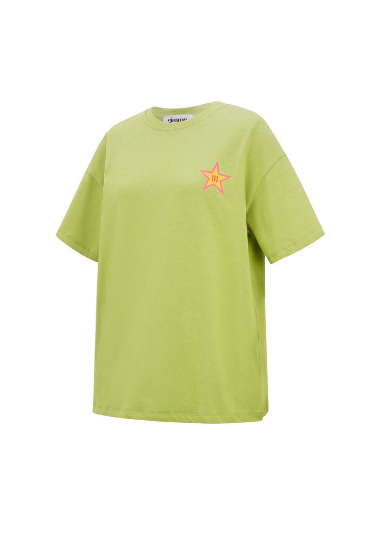 Cotton Vrouwen T-shirt Casual Ster Borduurwerk
