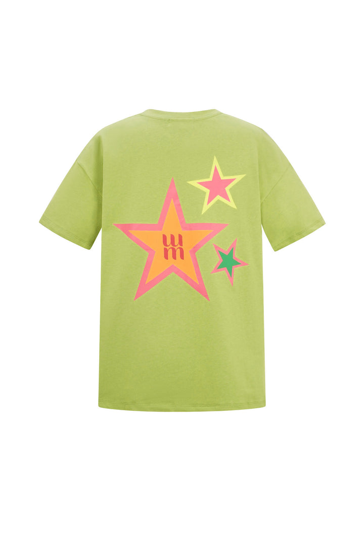 Cotton Vrouwen T-shirt Casual Ster Borduurwerk