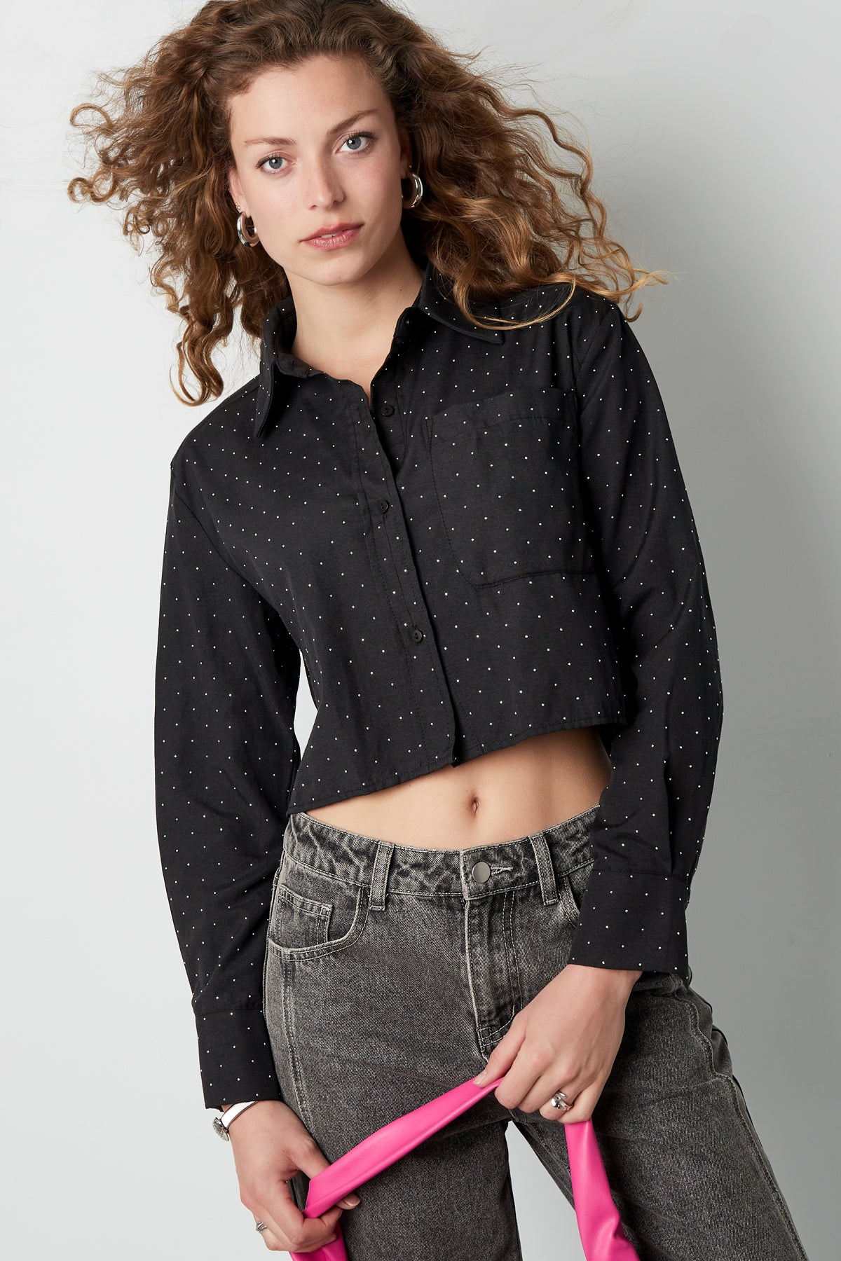 Cotton Vrouwen Korte Overhemd Classic Knopsluiting