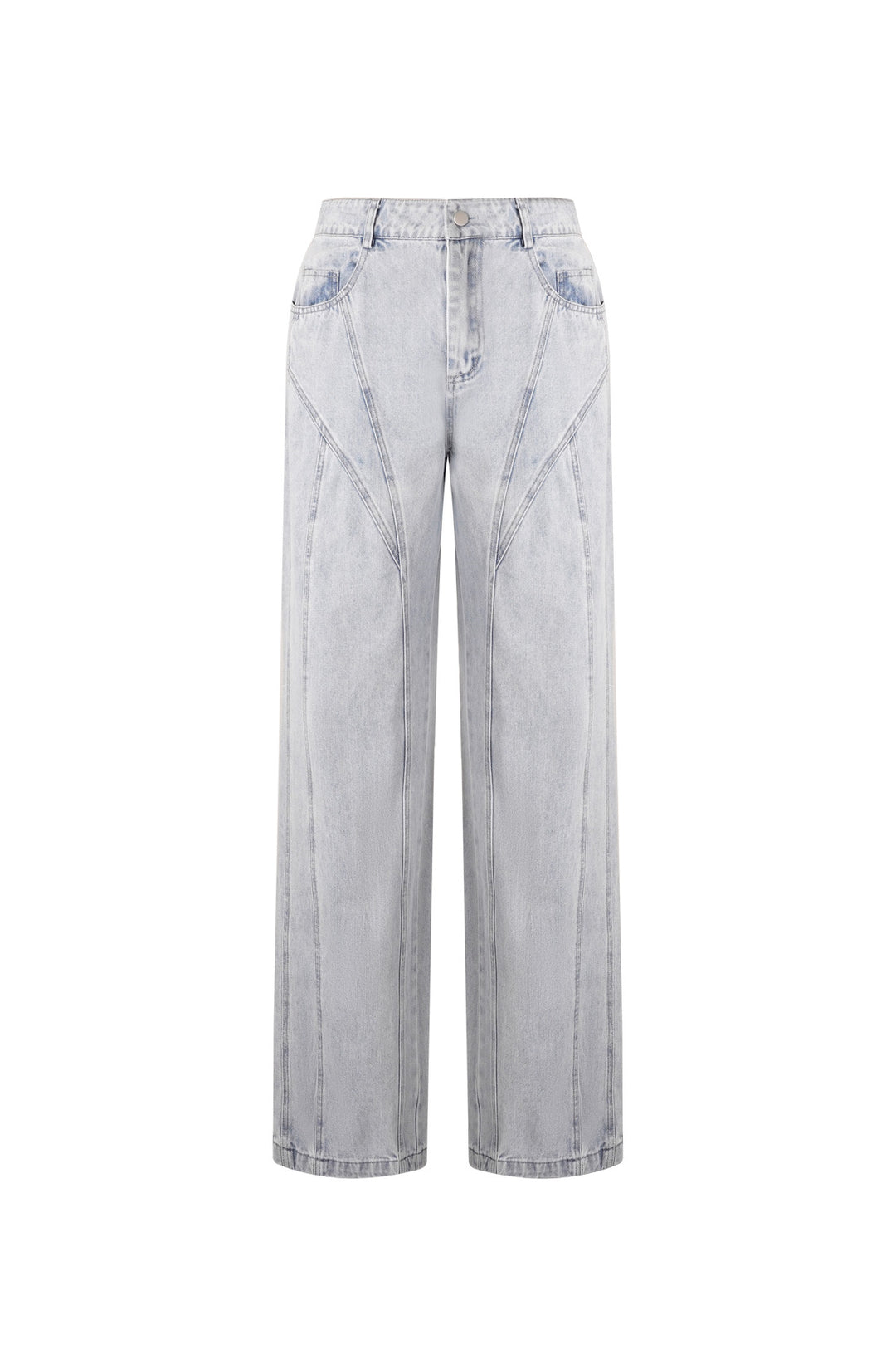 Cotton Blend Jeansbroek Casual Straight Light Indigo