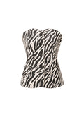 Katoen Vrouwen Mouwloze Top Zebra Print Knopvoorkant