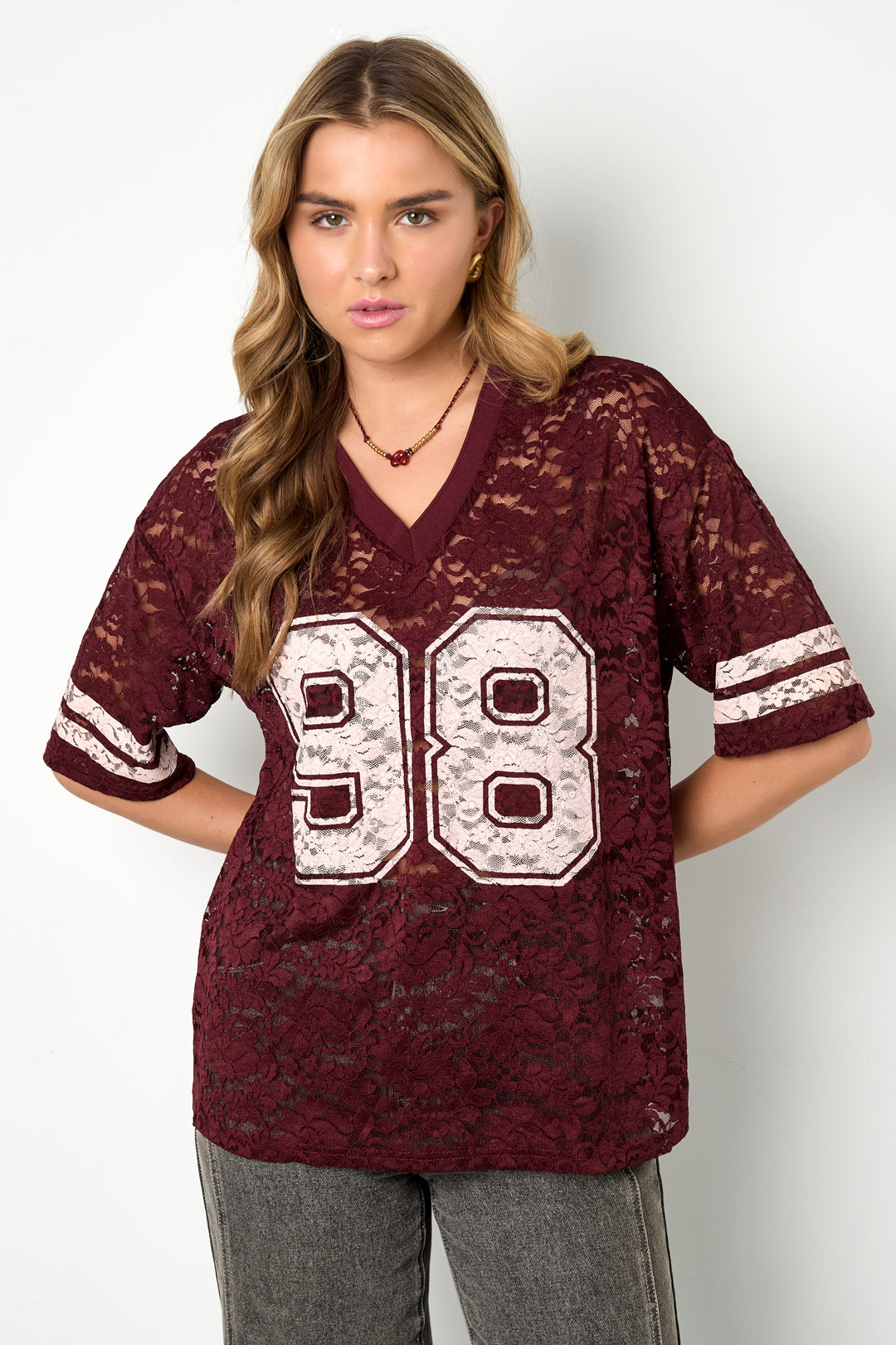 Woven Polyester Fiber Vrouwen T-shirt Sporty Color Clash