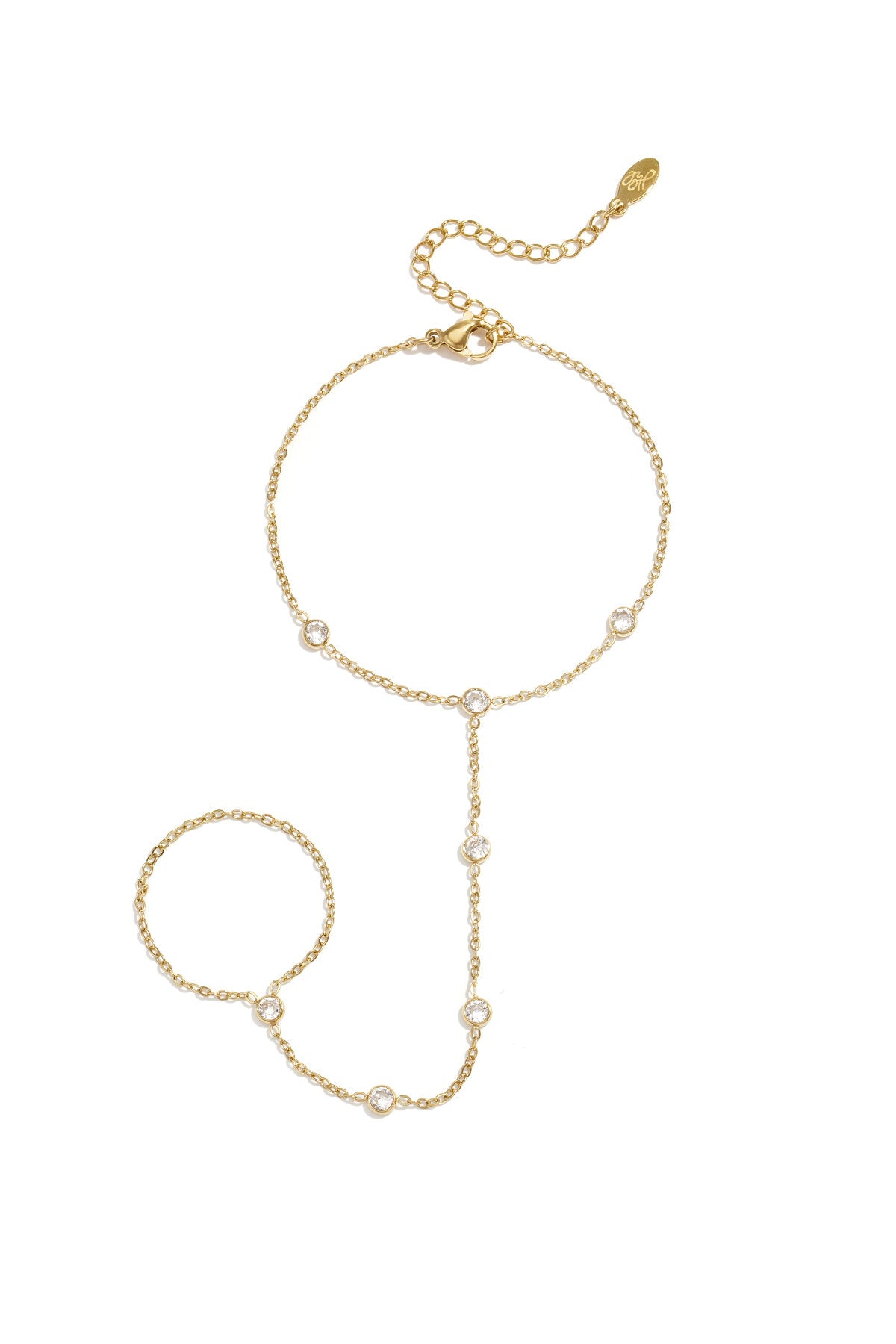Handchain met ronde steentjes