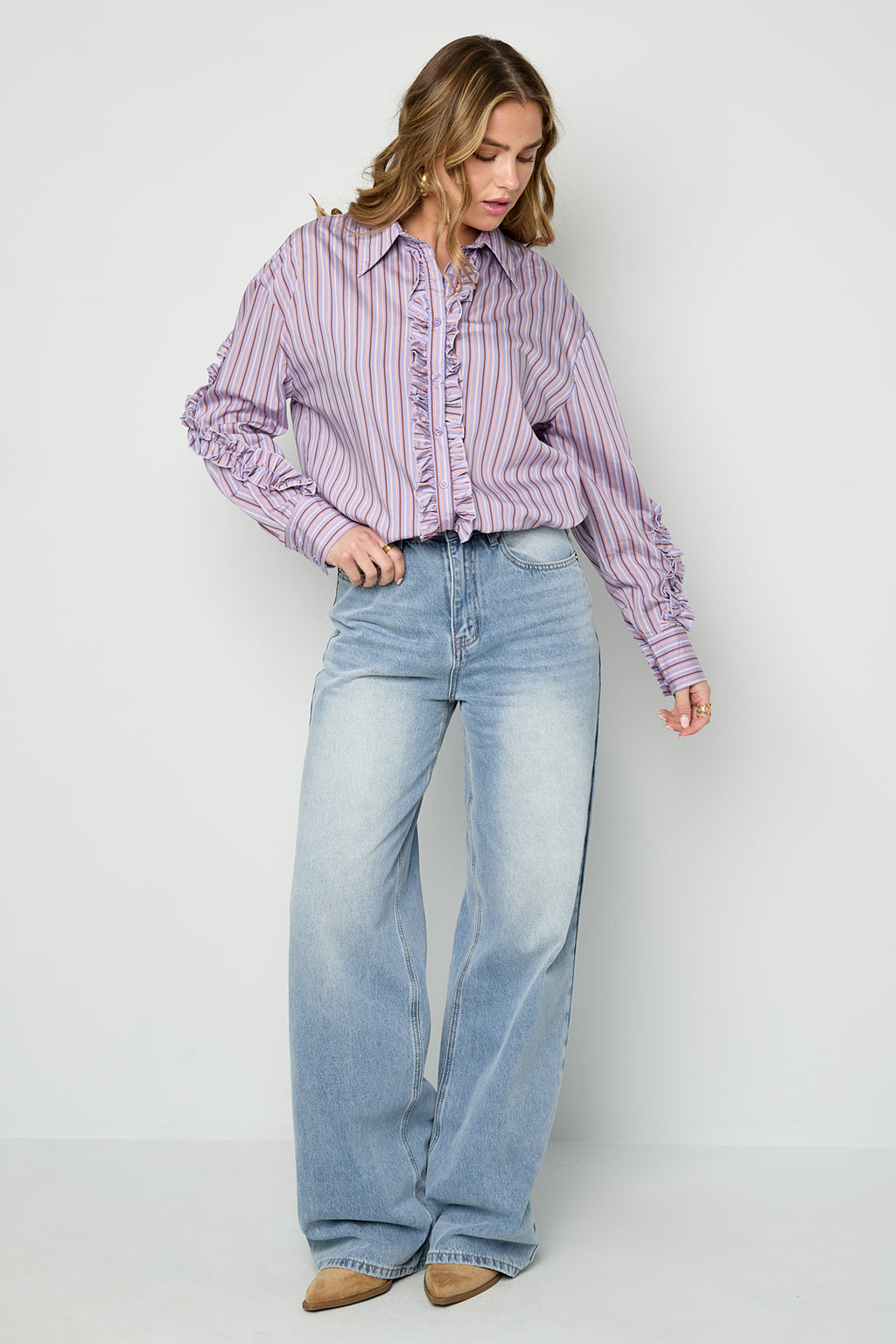 Blouse met ruches