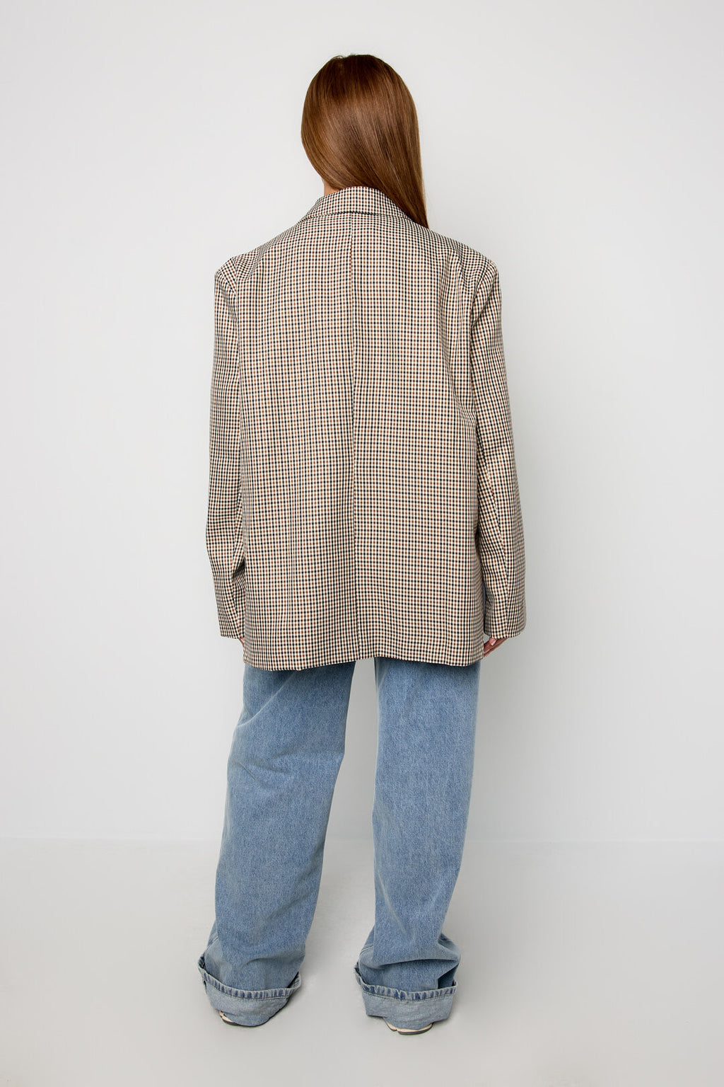Geruite blazer oversized