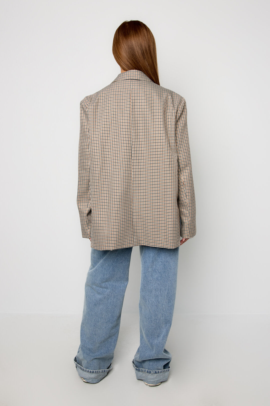 Geruite blazer oversized
