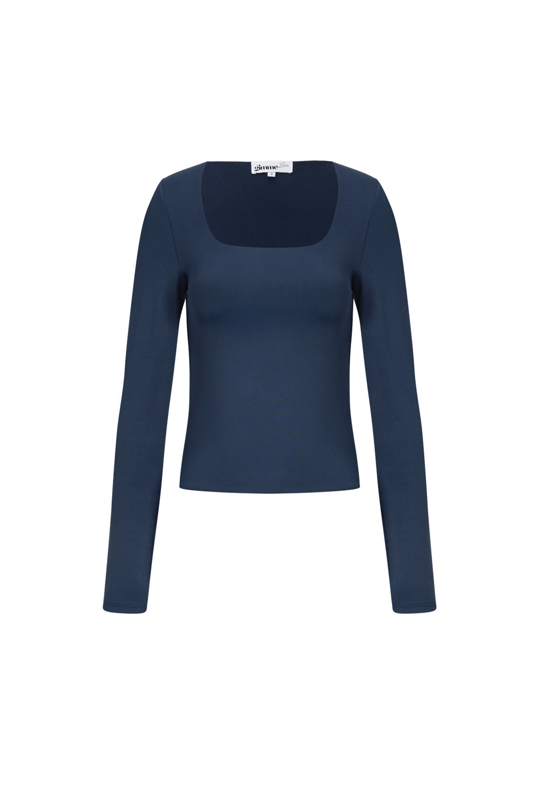 Gebreide Nylon Vrouwen Lange Mouw Top Basis Solide Kleur