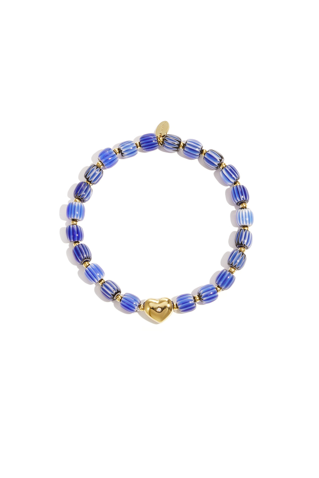 Armband van kralen met hartvormig centerpiece