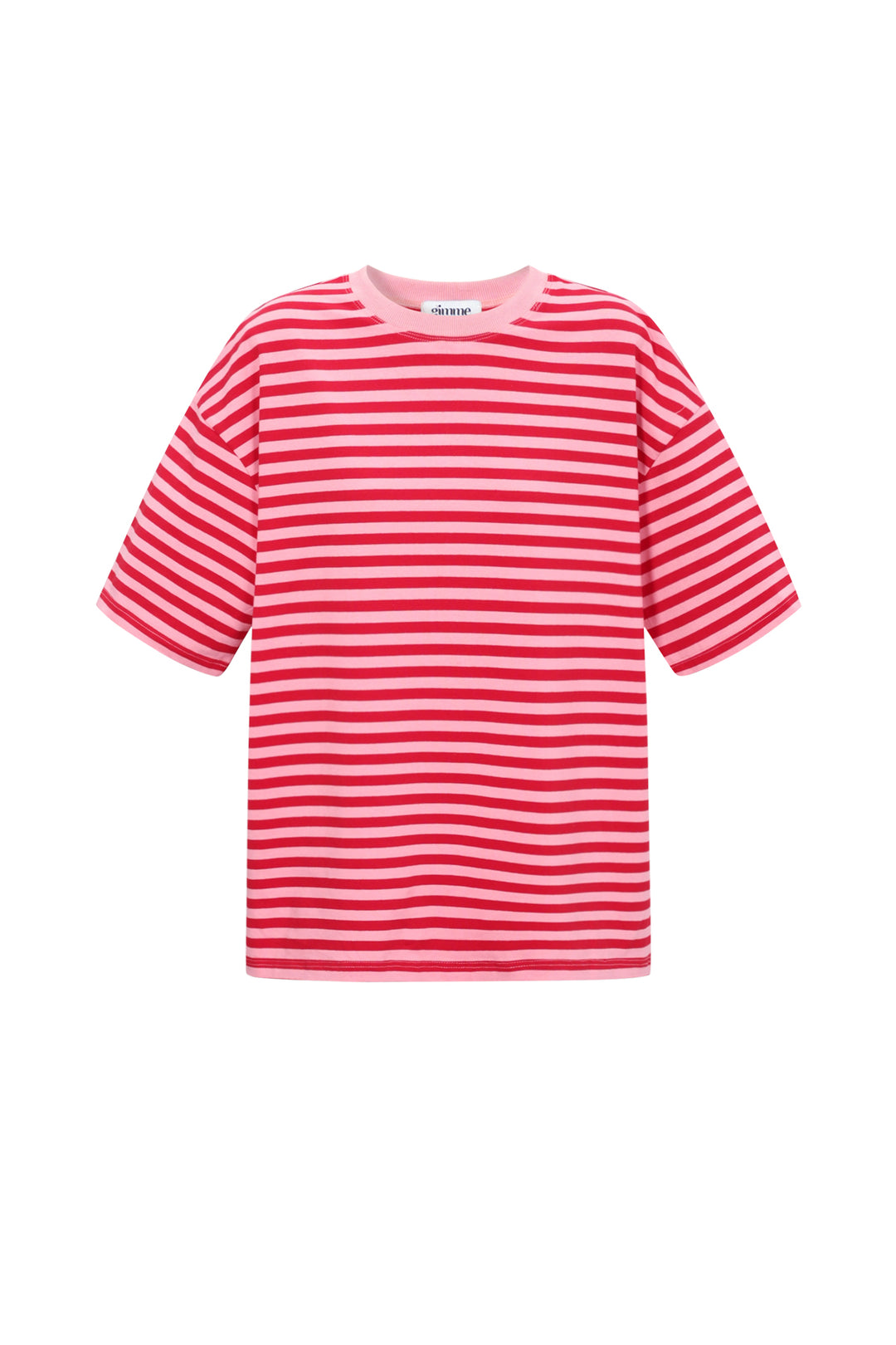 Het kleurrijke gestreepte T-shirt
