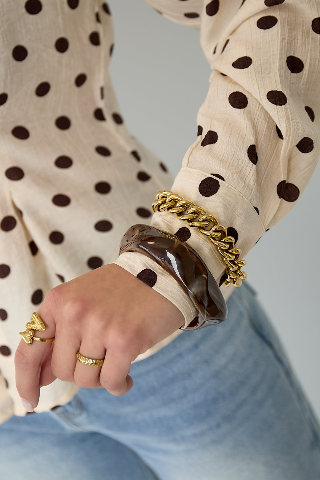 Statement schakelarmband