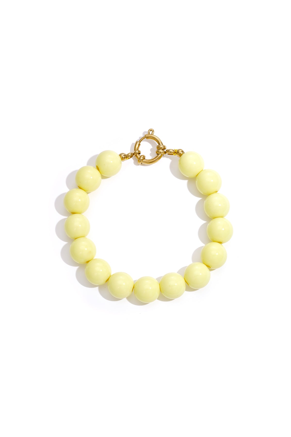 Armband met medium kralen en frontsluiting-12mm