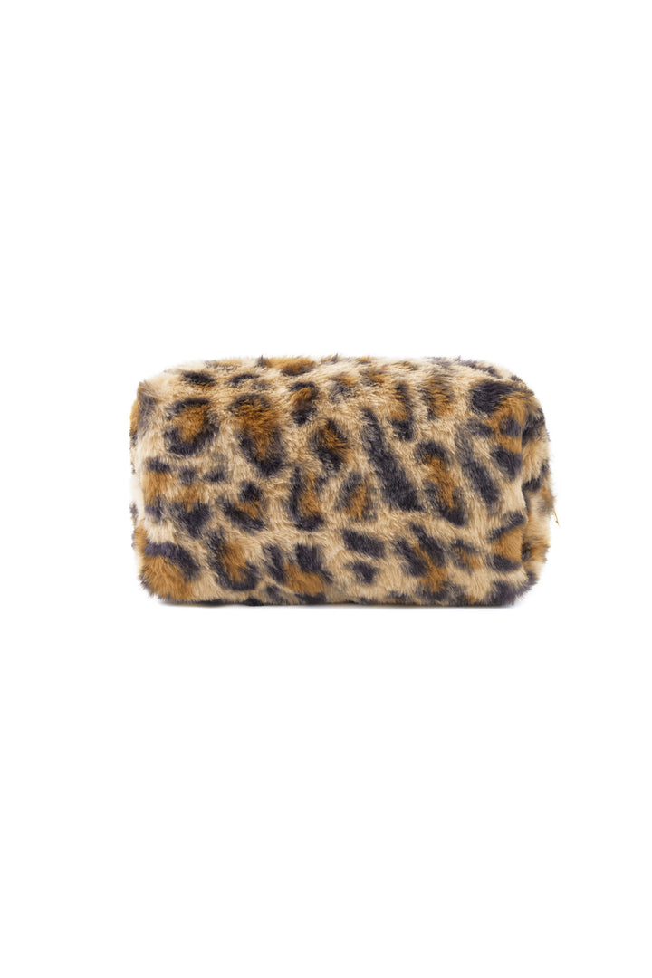 Zachte luipaard make-up tas
