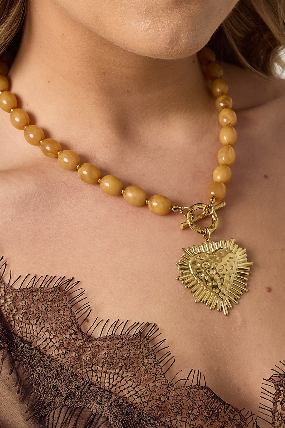 Kralenketting met frontsluitingcharm