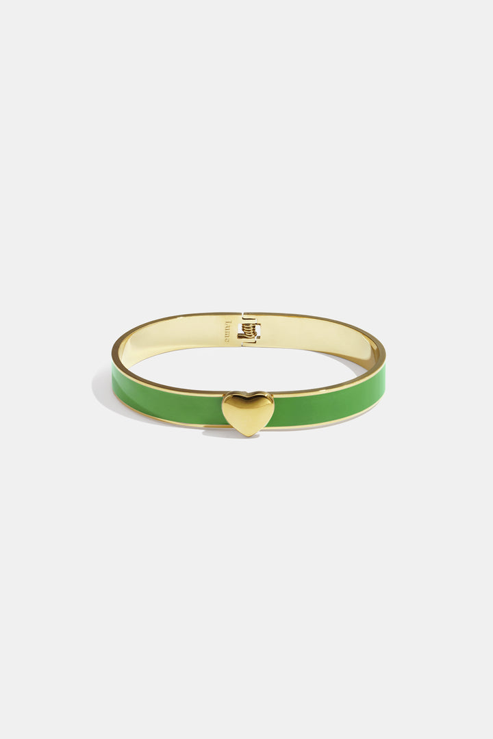 Armband in diverse kleuren met hart detail - 0,9 cm