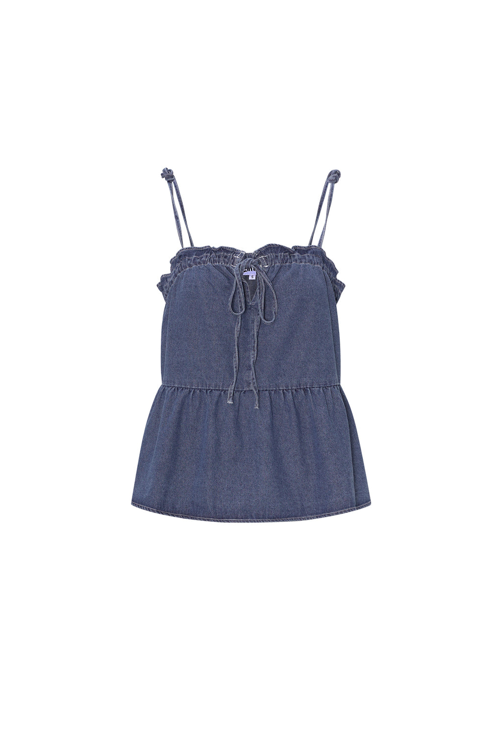 Geweven Denim Vrouwen Casual Top Lente/Zomer Eenvoudige Kleur