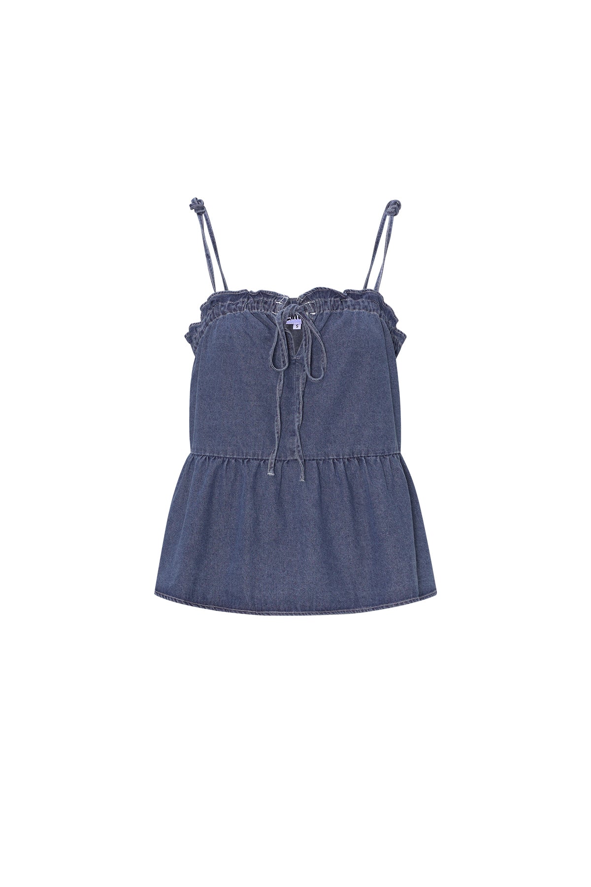 Geweven Denim Vrouwen Casual Top Lente/Zomer Eenvoudige Kleur