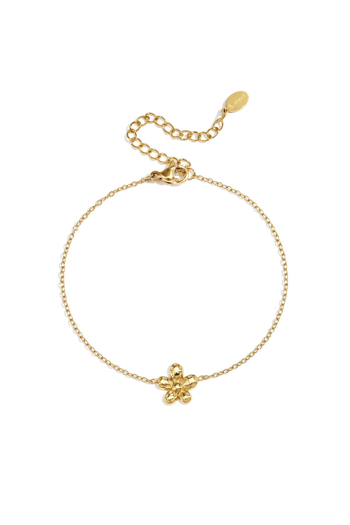 Armband met minimalistisch bloemetje