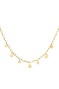 Ketting meerdere smileys Goud kleur Stainless Steel