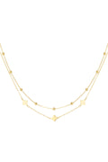 ketting dubbel klaver/bolletjes