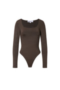 Gebreide Nylon Shapewear Bodysuit Basis Solide Kleur
