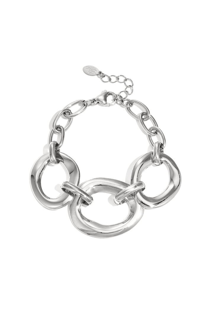 Armband met ronde statement stukken