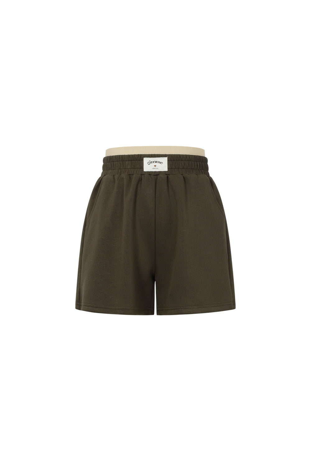 Gebreide Polyestervezel Vrouwen Casual Shorts Sporty Solide Kleur