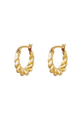 Oorbellen Dangling Twist Goud kleur Stainless Steel