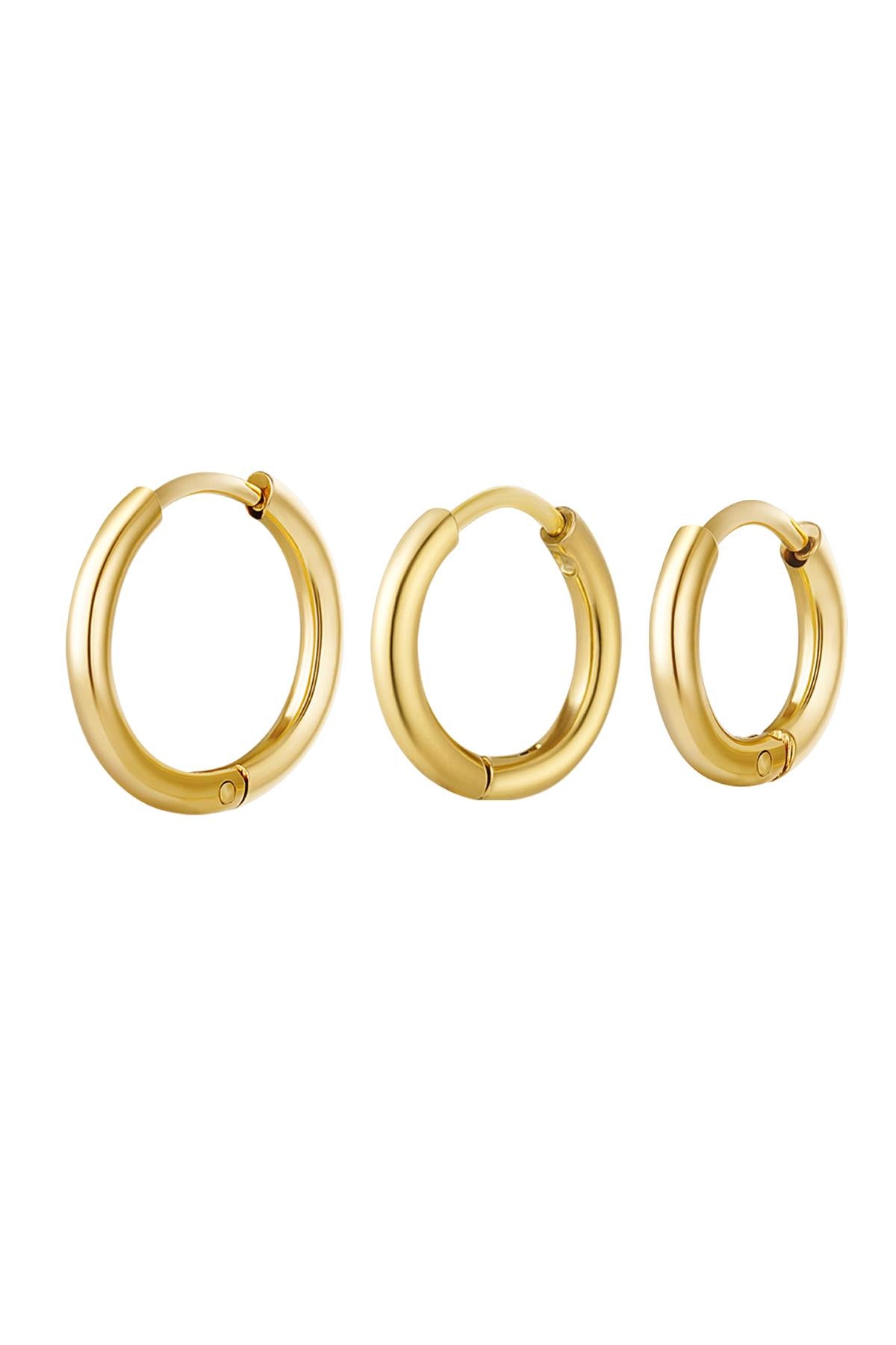 Creolen set 3 hoop oorbellen