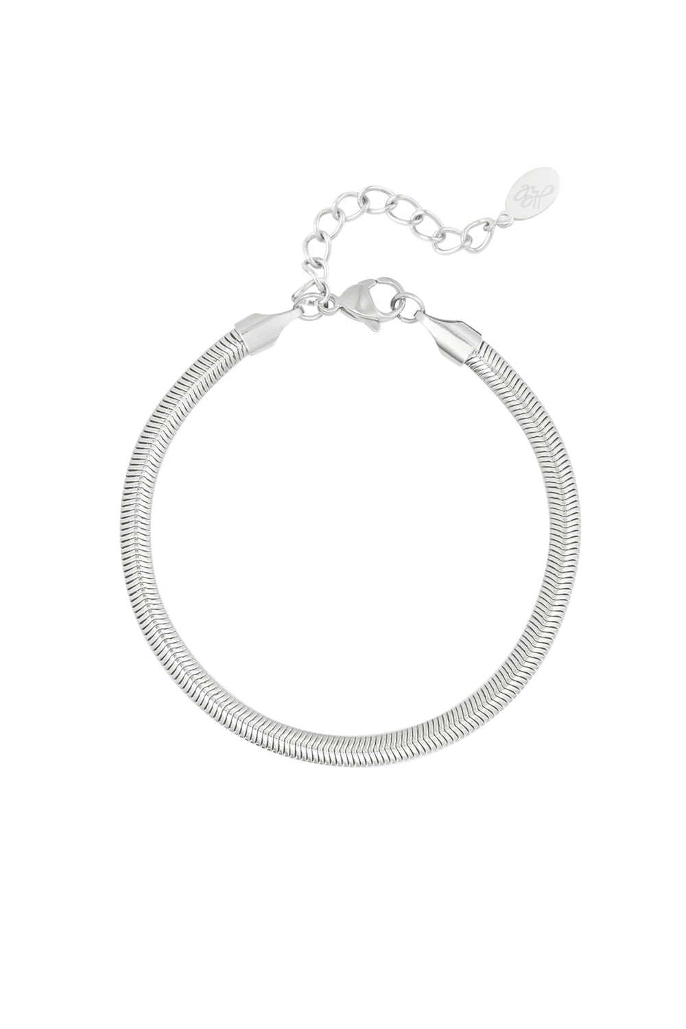 Armband platte visgraat smal - 4.0MM