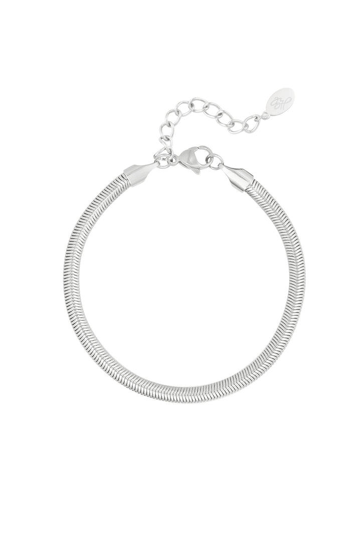 Armband platte visgraat smal - 4.0MM