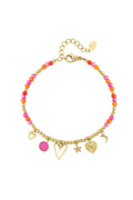 Armband summer smile - roze oranje