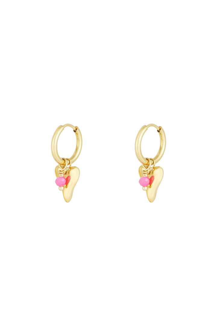 vivid heart oorbellen