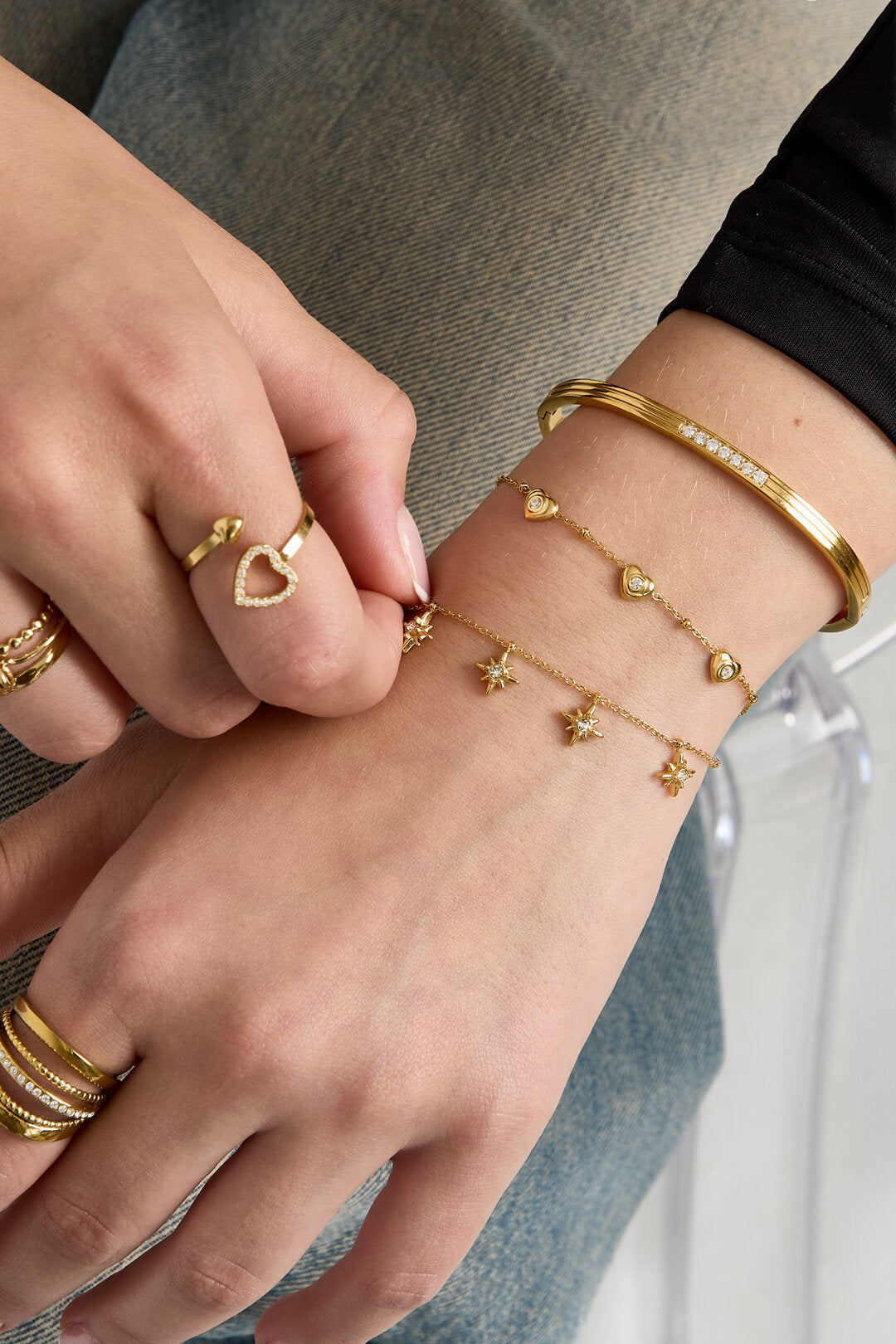 Armband met vallende sterretjes