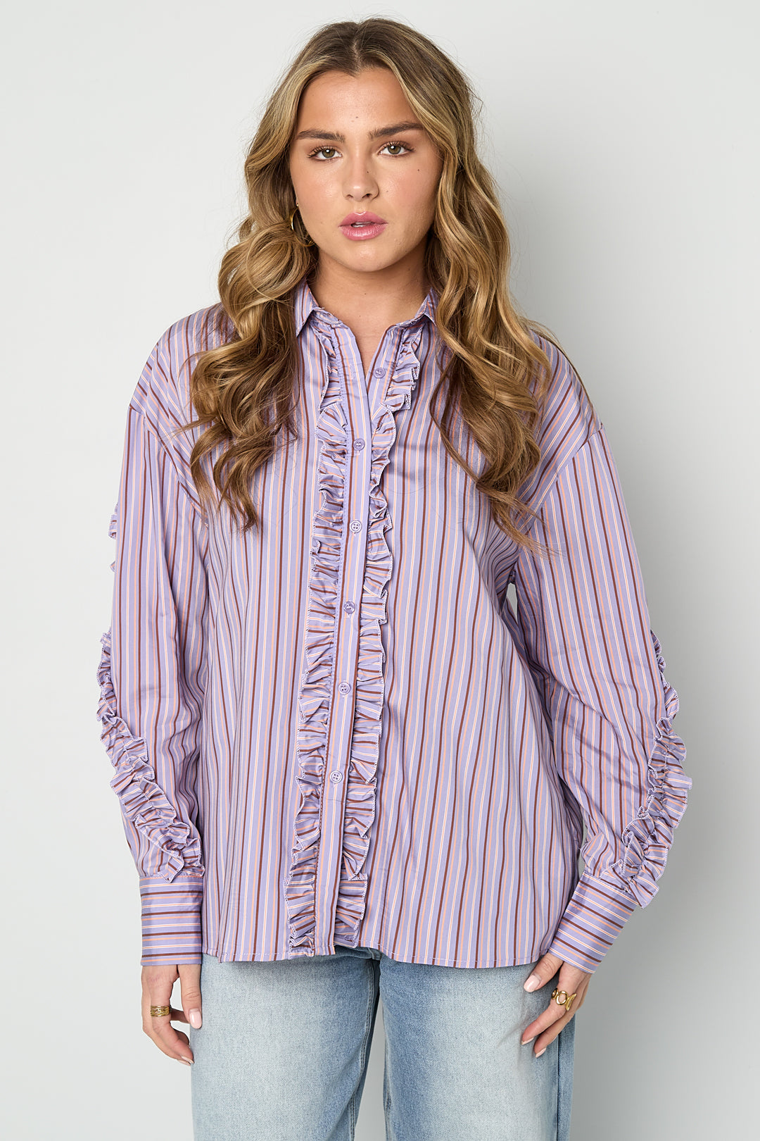 Blouse met ruches
