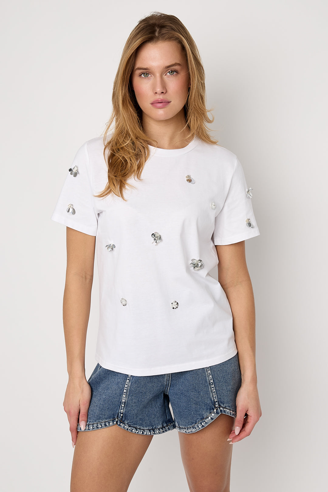 T-shirt met pailletten