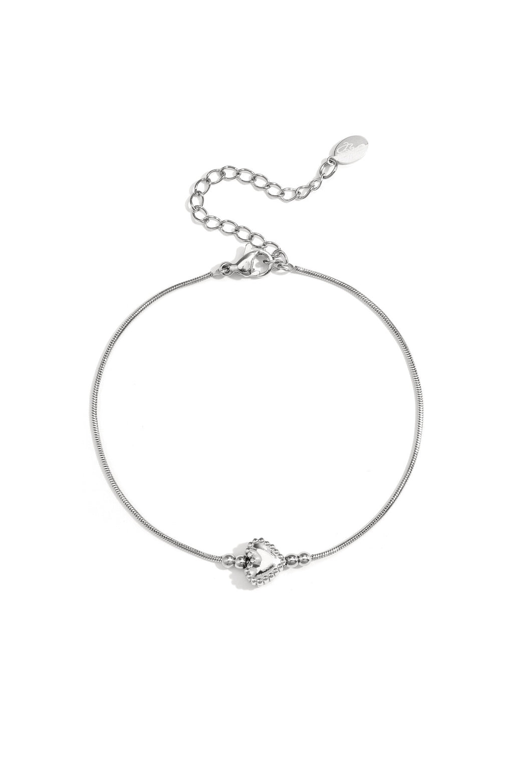 Minimalistische armband met versierd hartje