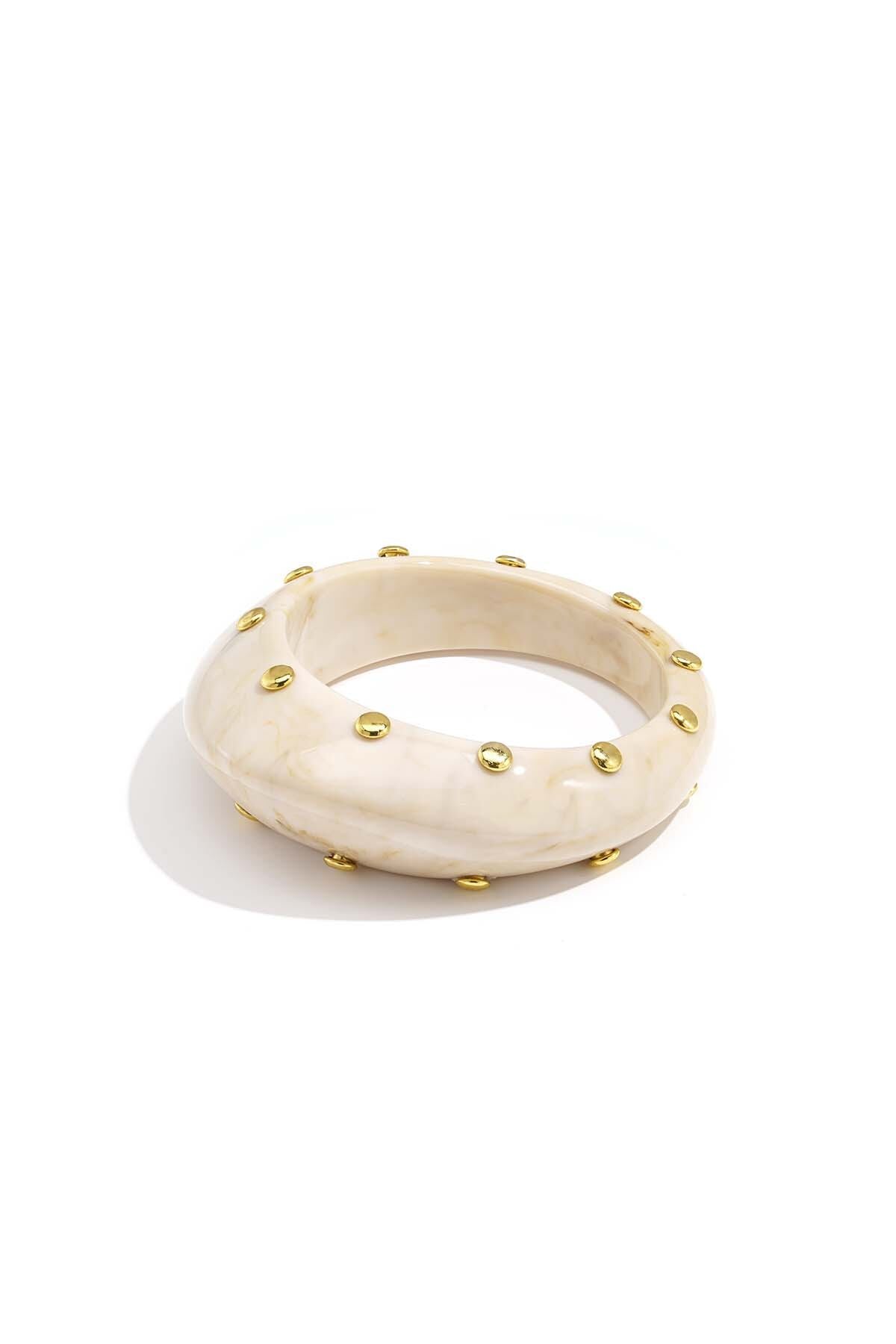 Hars bangle armband met studs