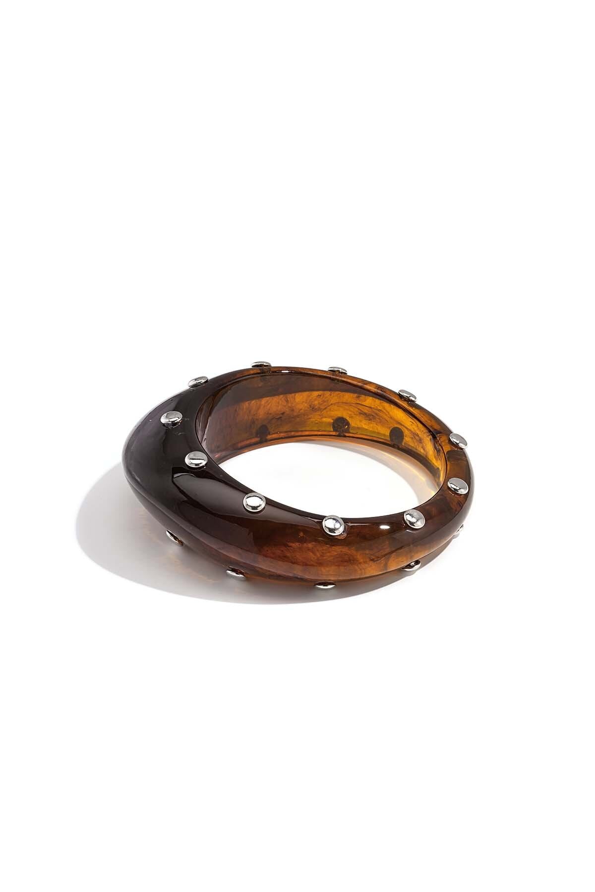 Hars bangle armband met studs