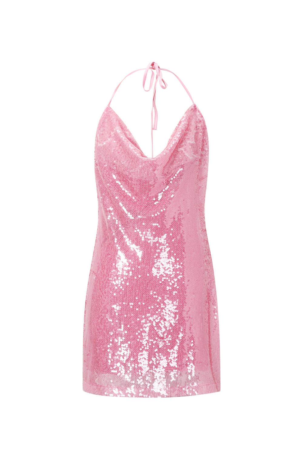 Jurk met waterval-effect en pailletten