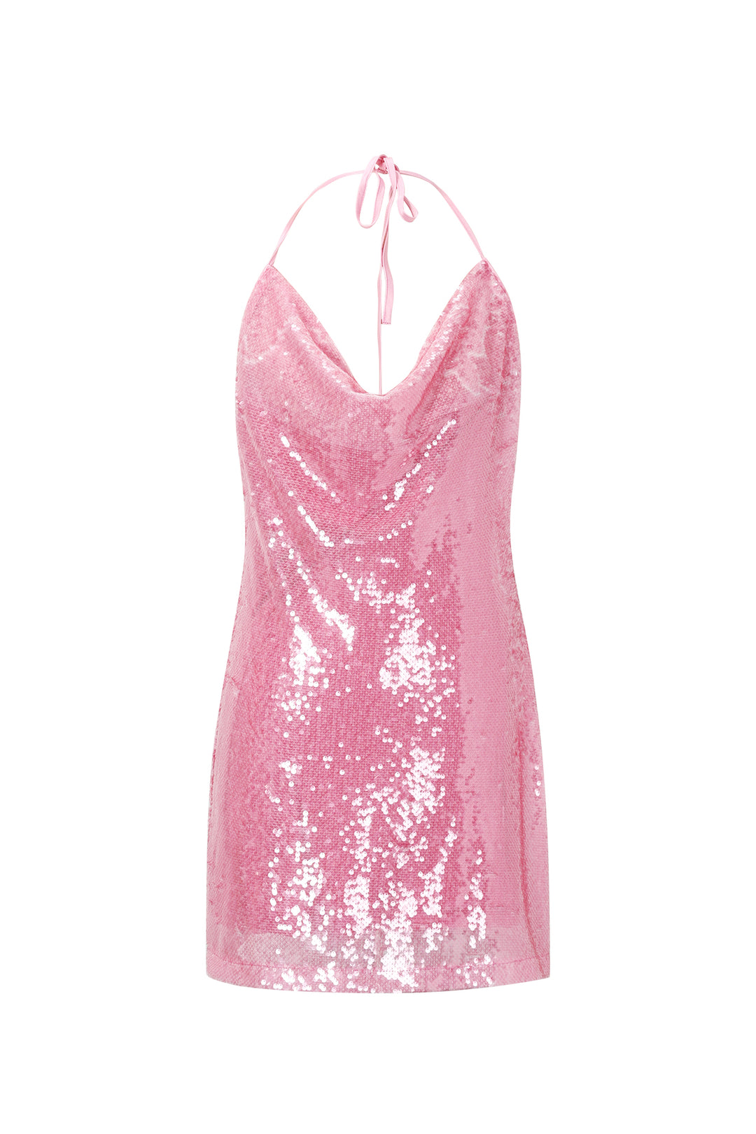 Jurk met waterval-effect en pailletten