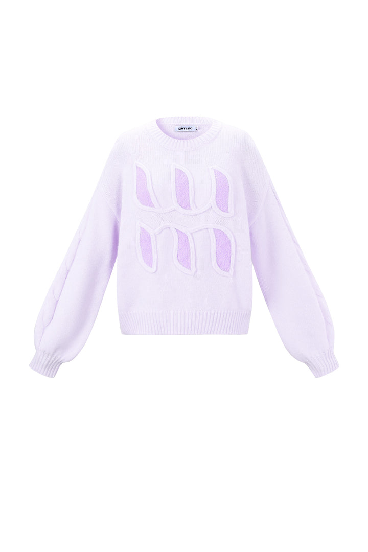Gebreide Polyestervezel Vrouwen Truien Casual Letters