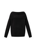 Gebreide Polyestervezel Vrouwen Off-Shoulder Trui Elegant Solide Kleur