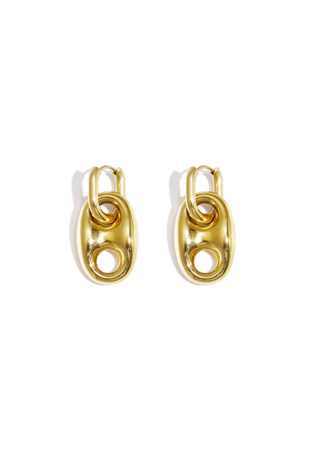 Oorbellen met knop detail