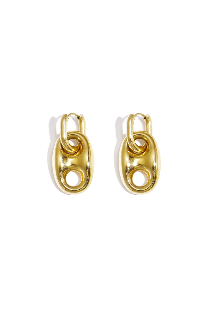 Oorbellen met knop detail