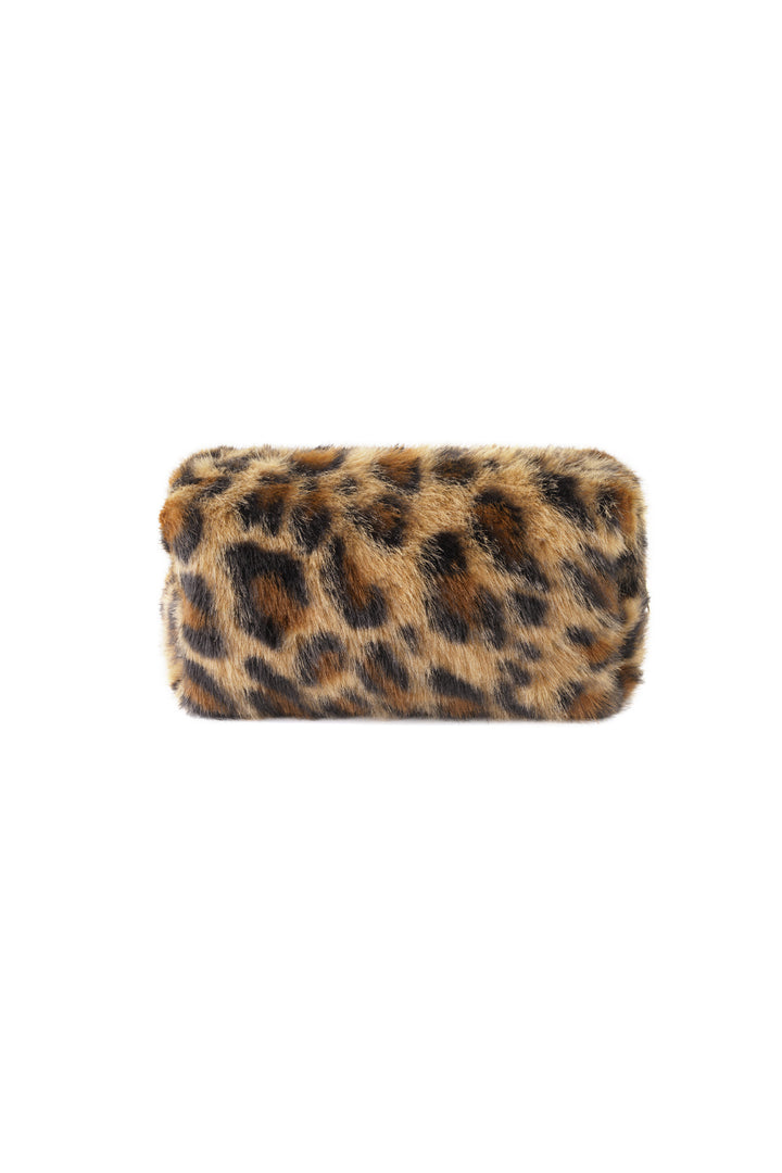 Zachte luipaard make-up tas